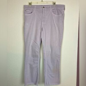 Pilcro & the Letterpress High Rise bootcut w/ fringed hem lavender